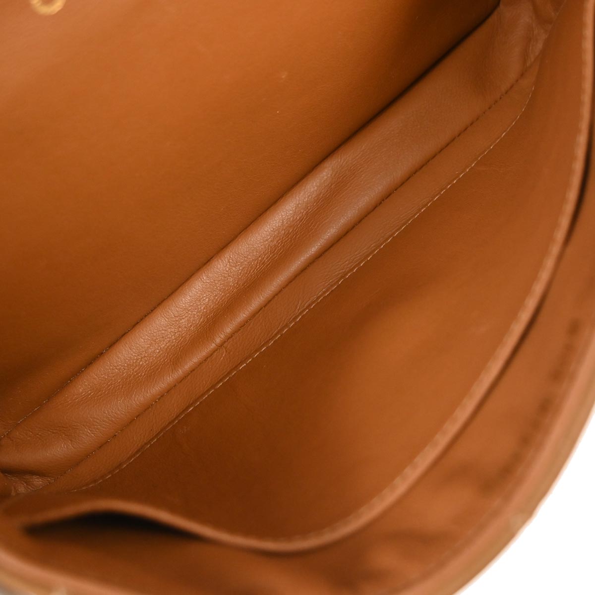 Chanel 1994-1996 Brown Lambskin Double Sided Flap Handbag