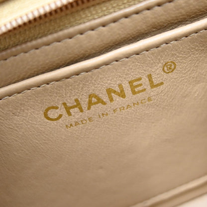 Chanel Beige Caviar Mini Classic Square Flap Shoulder Bag