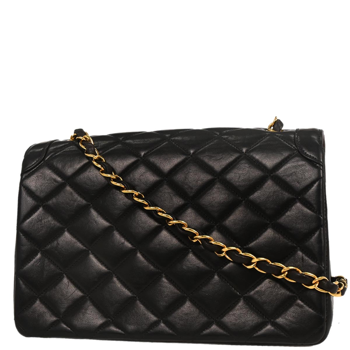 Chanel Black Lambskin Paris Shoulder Bag