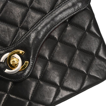 Chanel Black Lambskin Paris Shoulder Bag