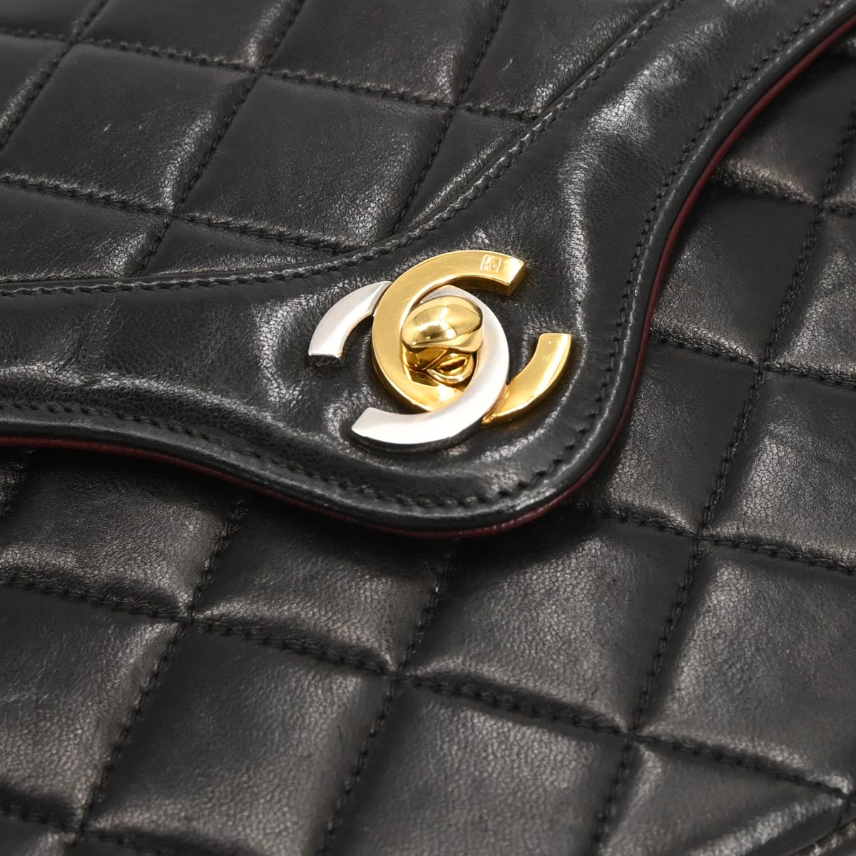 Chanel Black Lambskin Paris Shoulder Bag