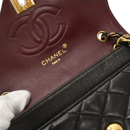 Chanel Black Lambskin Paris Shoulder Bag