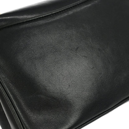 Chanel 1986-1988 Black Lambskin Full Flap Shoulder Bag