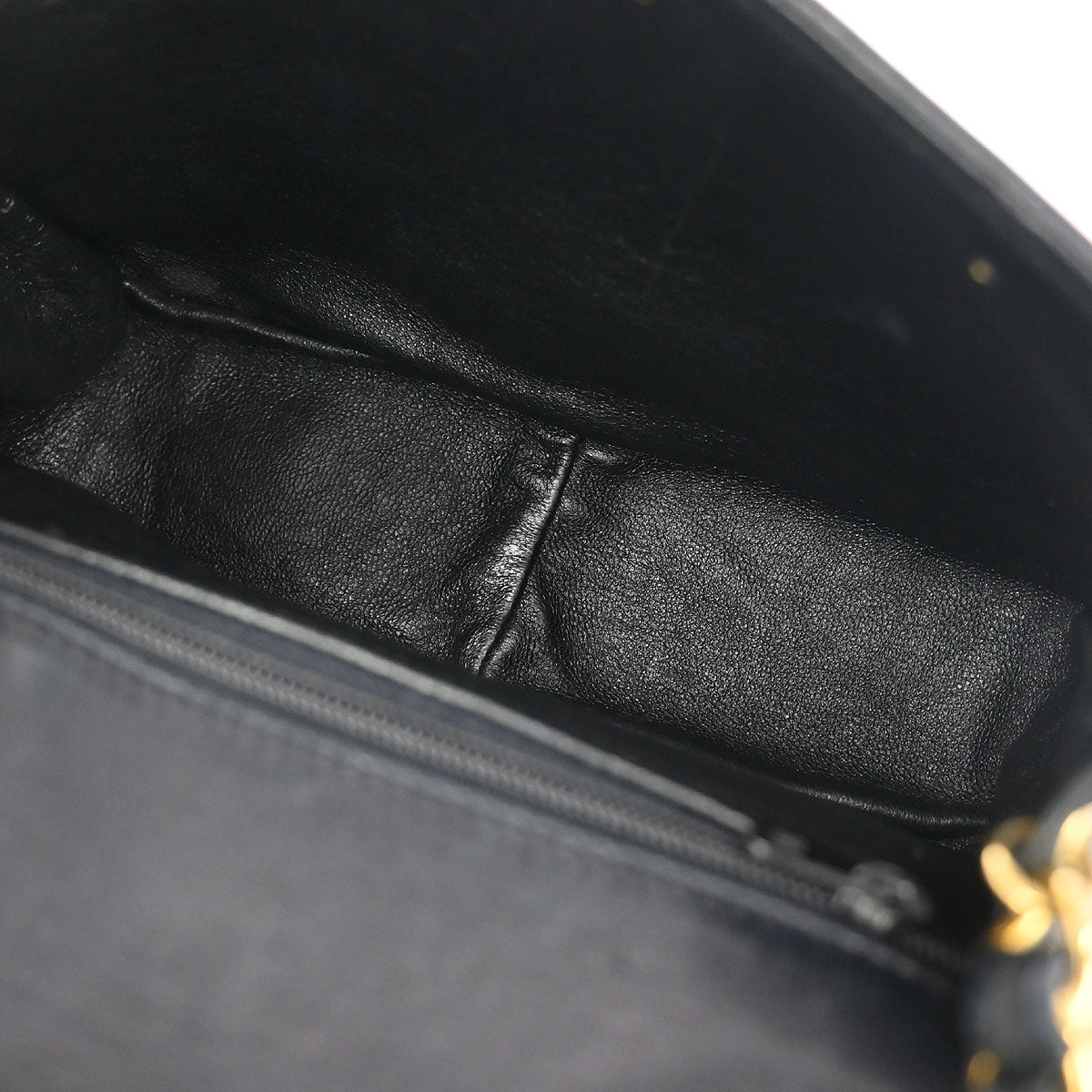 Chanel 1986-1988 Black Lambskin Full Flap Shoulder Bag