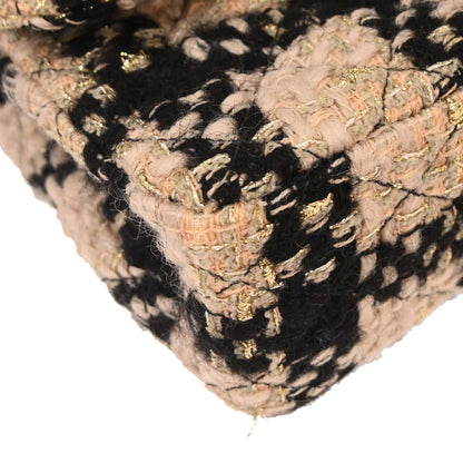 Chanel * Beige Tweed Classic Single Flap 2 in 1 Handbag Set