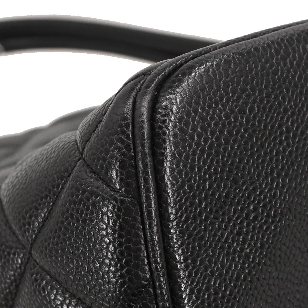 Chanel 2002-2003 Black Caviar Medallion Tote Handbag