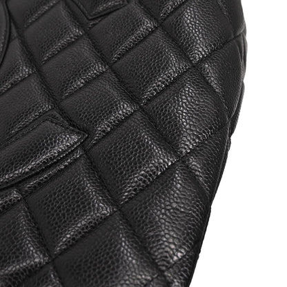 Chanel 2002-2003 Black Caviar Medallion Tote Handbag