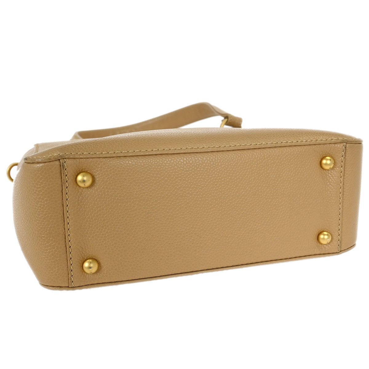 Chanel Beige Caviar 2way Shoulder Tote Bag