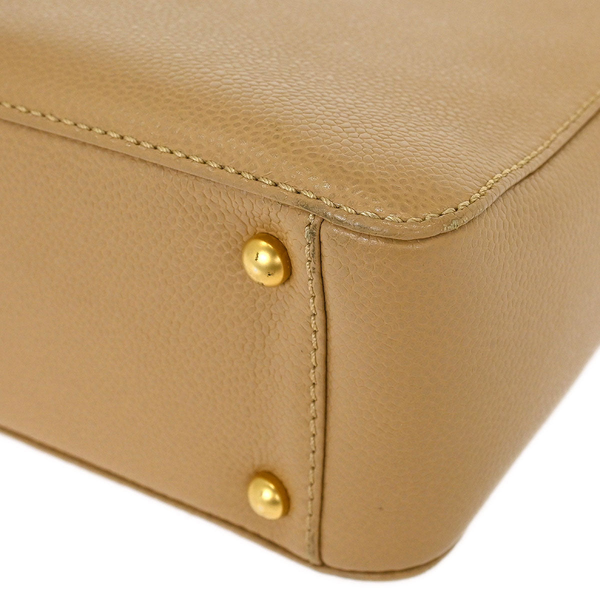 Chanel Beige Caviar 2way Shoulder Tote Bag