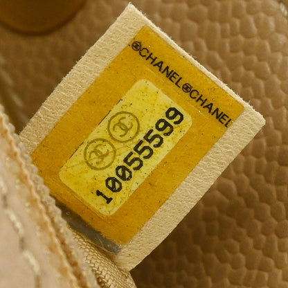 Chanel Beige Caviar 2way Shoulder Tote Bag