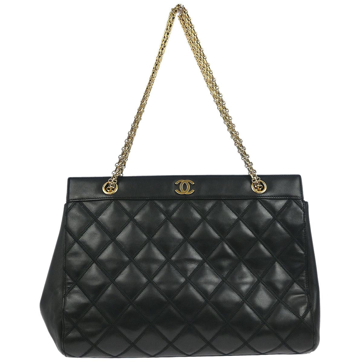 Chanel Black Lambskin Tote Bag