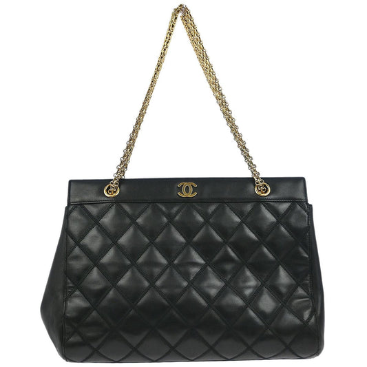 Chanel Black Lambskin Tote Bag