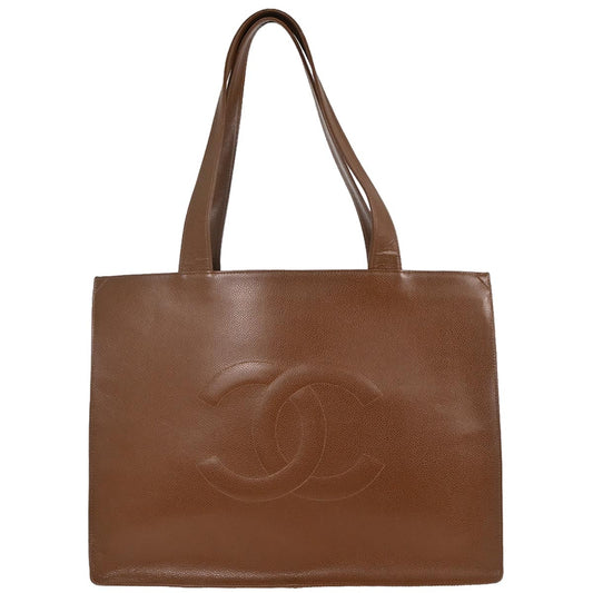 Chanel Brown Caviar Tote Handbag