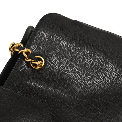 Chanel 1994-1996 Black Caviar Supermodel Tote Shoulder Bag