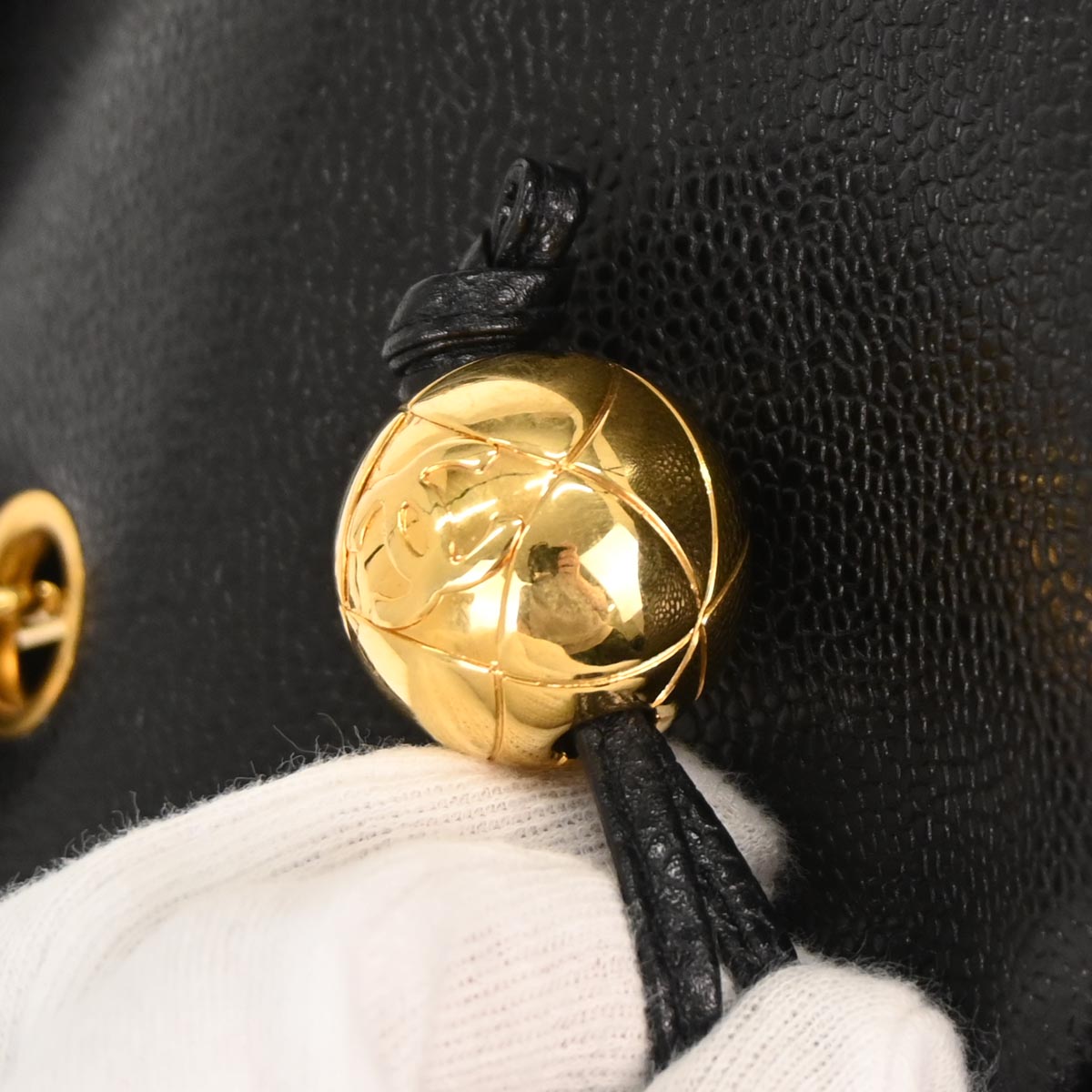 Chanel 1994-1996 Black Caviar Supermodel Tote Shoulder Bag