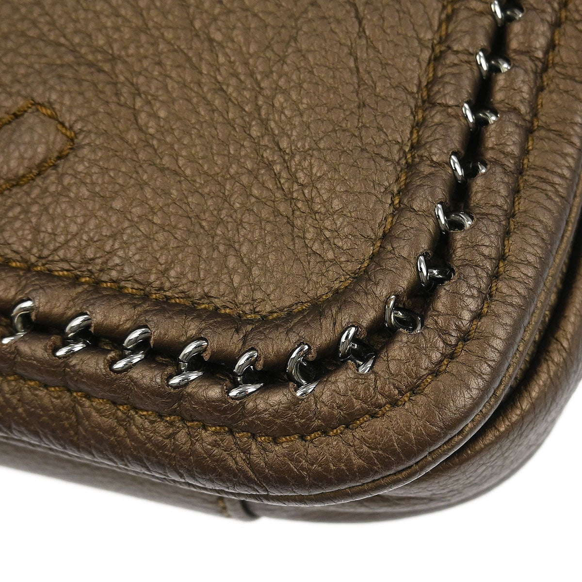 Chanel 2005-2006 Bronze Calfskin Luxury Line Handbag