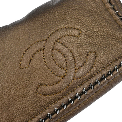 Chanel 2005-2006 Bronze Calfskin Luxury Line Handbag
