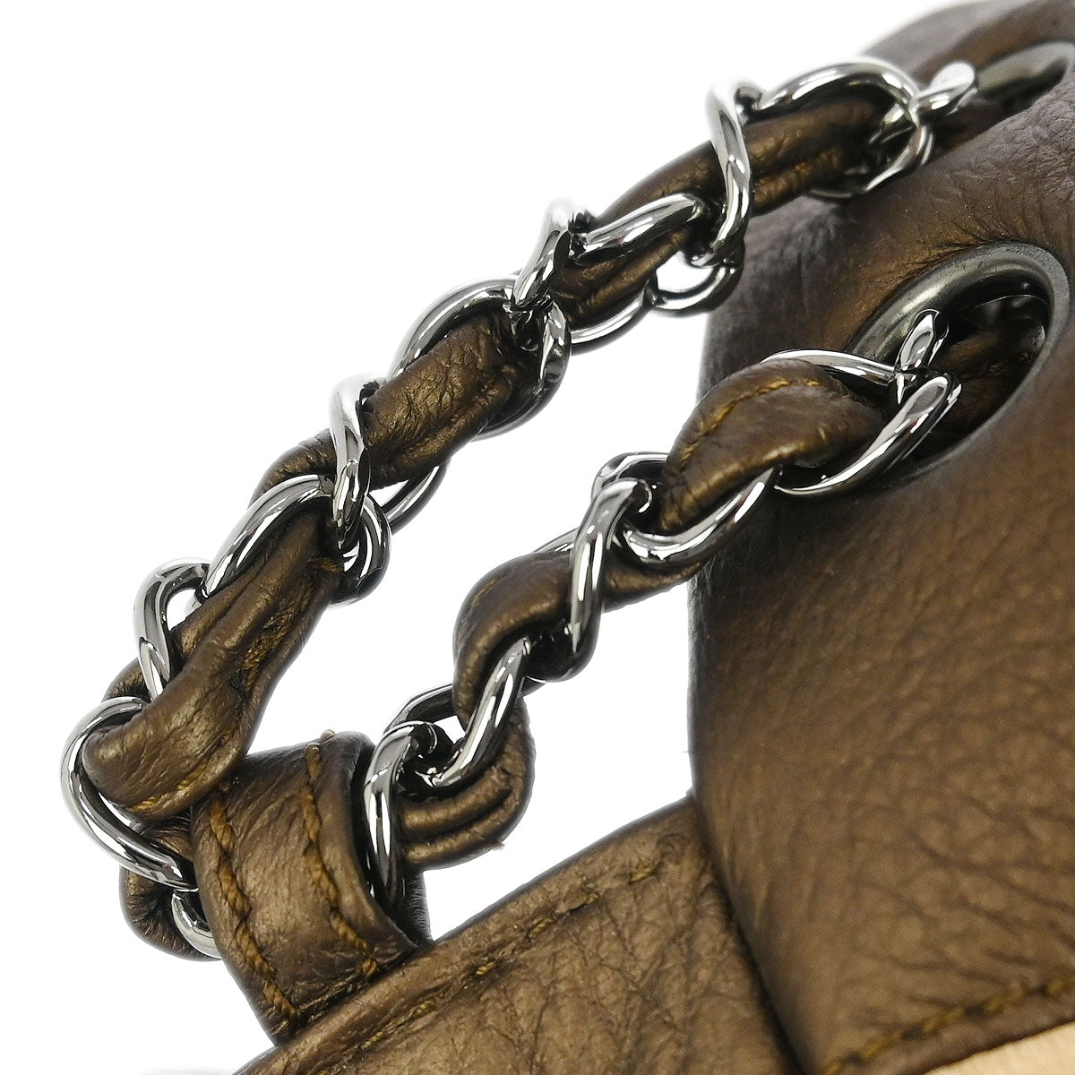 Chanel 2005-2006 Bronze Calfskin Luxury Line Handbag