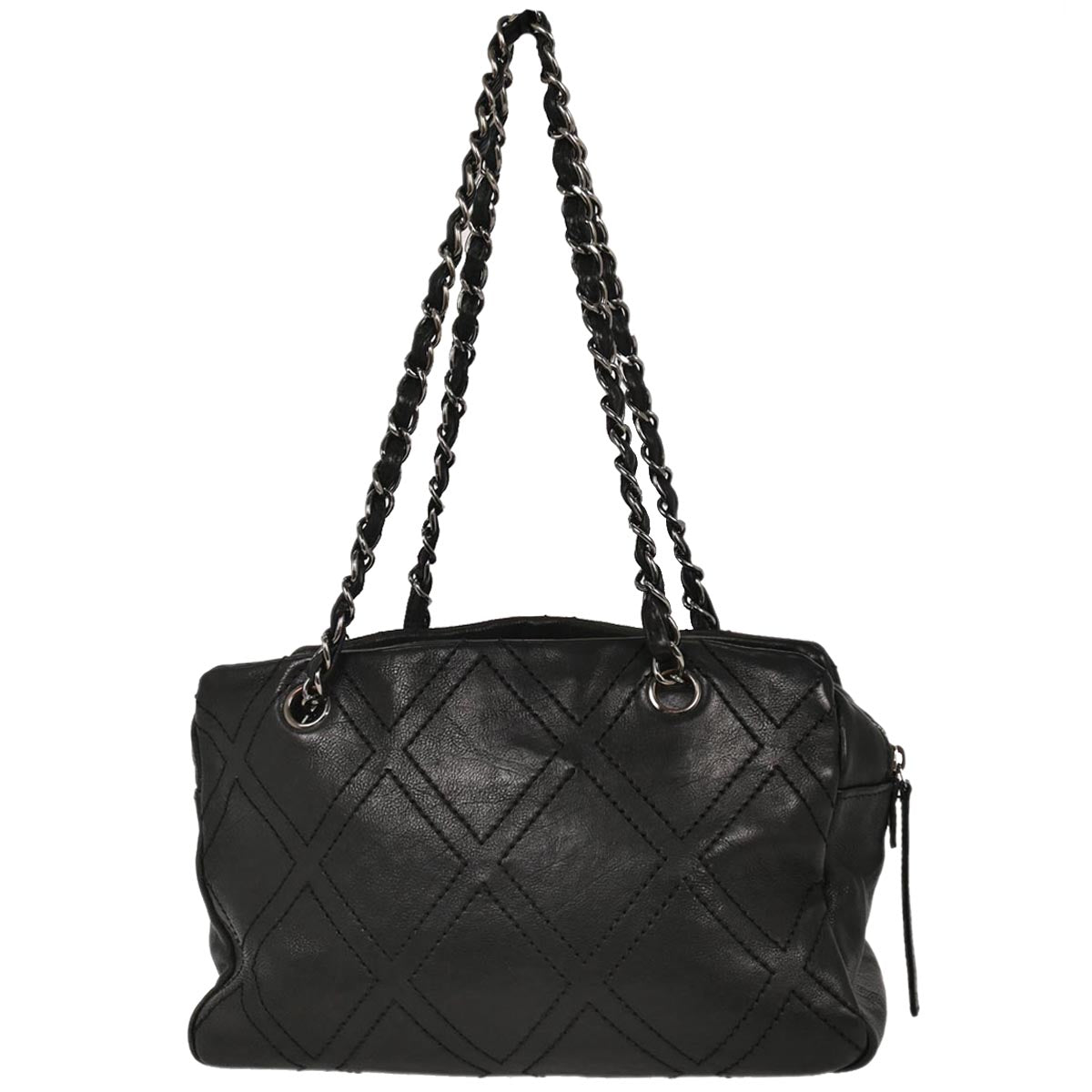 Chanel Black Lambskin Diamond Stitch Handbag