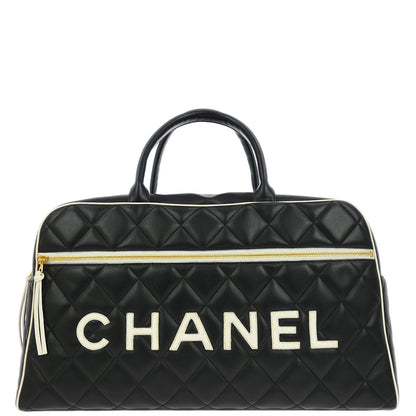 Chanel Black Calfskin Bowling Bag