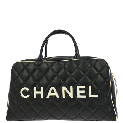 Chanel Black Calfskin Bowling Bag