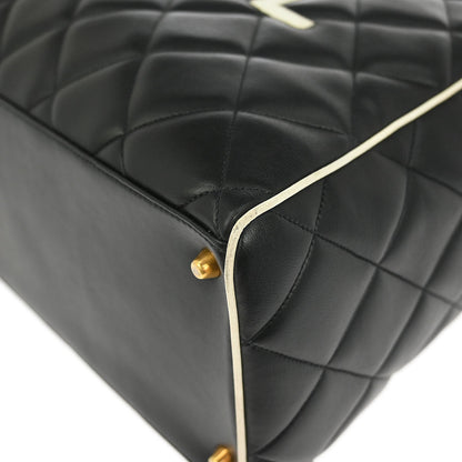 Chanel Black Calfskin Bowling Bag