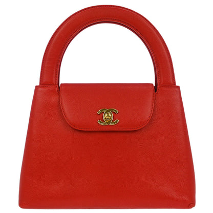 Chanel 1997-1999 Red Caviar Handbag