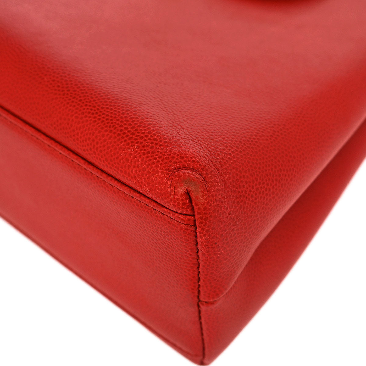 Chanel 1997-1999 Red Caviar Handbag