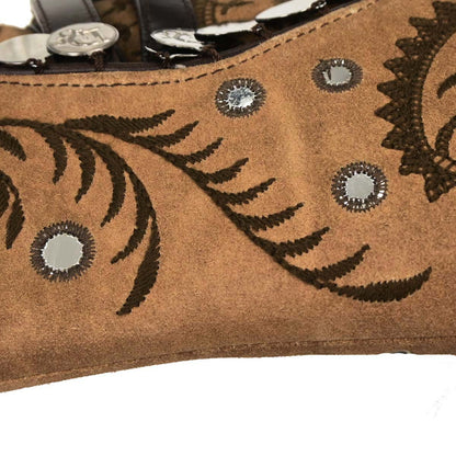 Christian Dior * Brown Suede Saddle Handbag