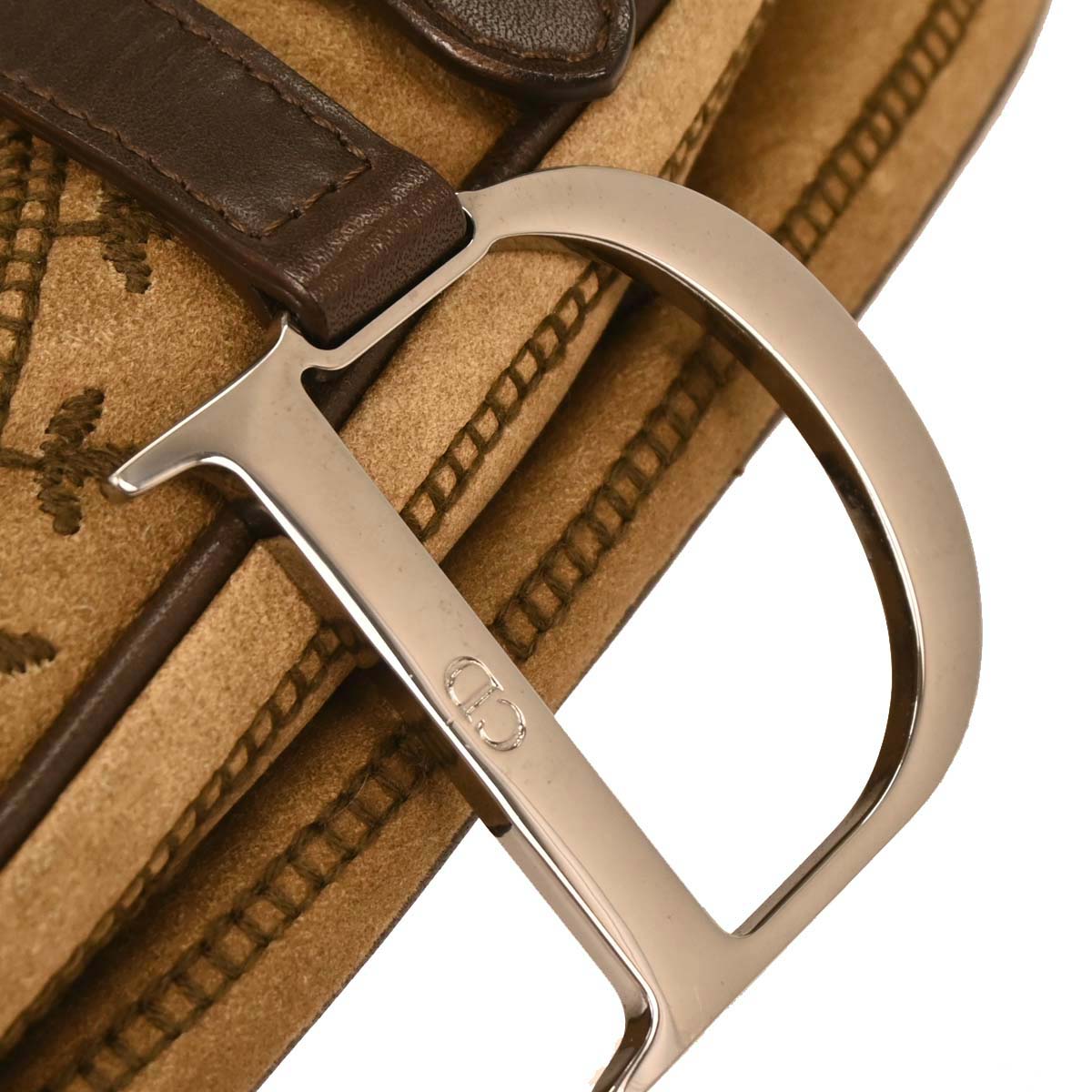 Christian Dior * Brown Suede Saddle Handbag