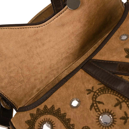 Christian Dior * Brown Suede Saddle Handbag