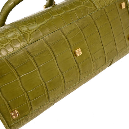 Loewe * Green Crocodile Amazona 28 Handbag