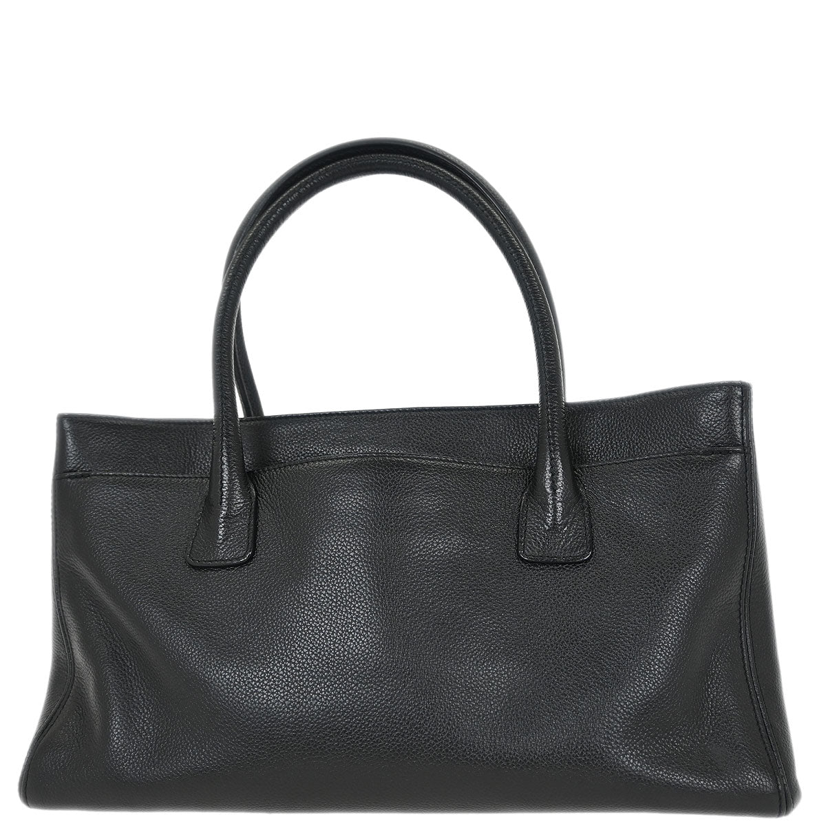 Chanel 2005-2006 Black Calfskin Mademoiselle Lock Cerf Executive Tote Bag