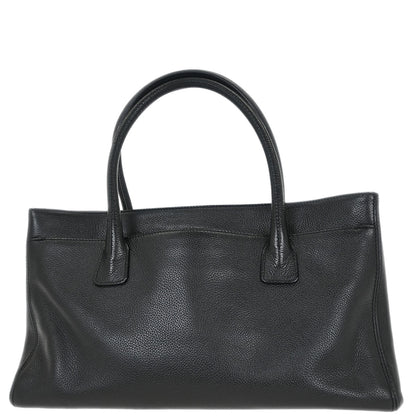 Chanel 2005-2006 Black Calfskin Mademoiselle Lock Cerf Executive Tote Bag