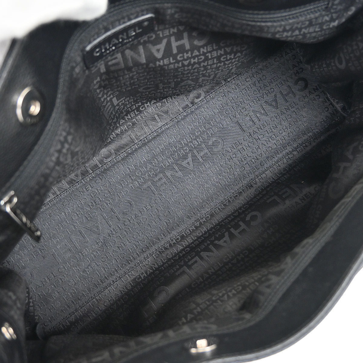 Chanel 2005-2006 Black Calfskin Mademoiselle Lock Cerf Executive Tote Bag