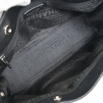 Chanel 2005-2006 Black Calfskin Mademoiselle Lock Cerf Executive Tote Bag