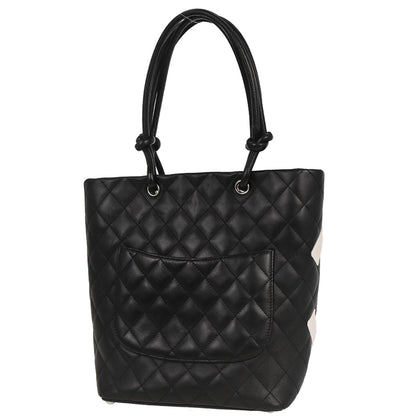 Chanel Black Calfskin Cambon Ligne Tote Handbag
