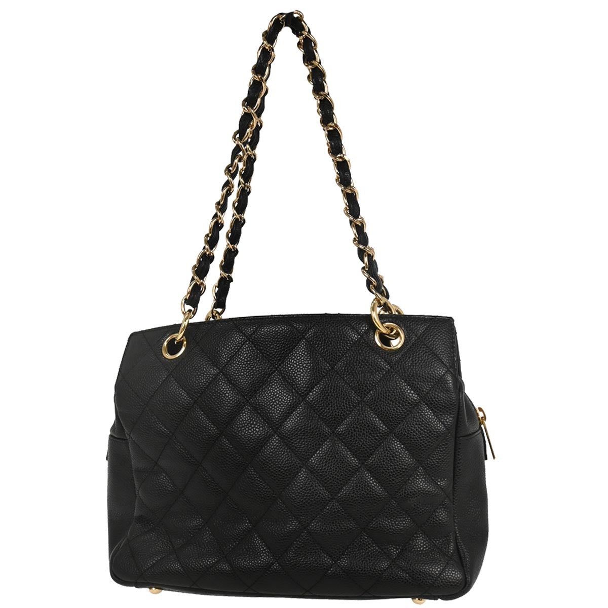 Chanel Black Caviar Petite Timeless Tote PTT Chain Handbag