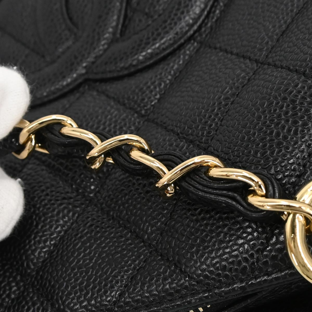 Chanel Black Caviar Petite Timeless Tote PTT Chain Handbag