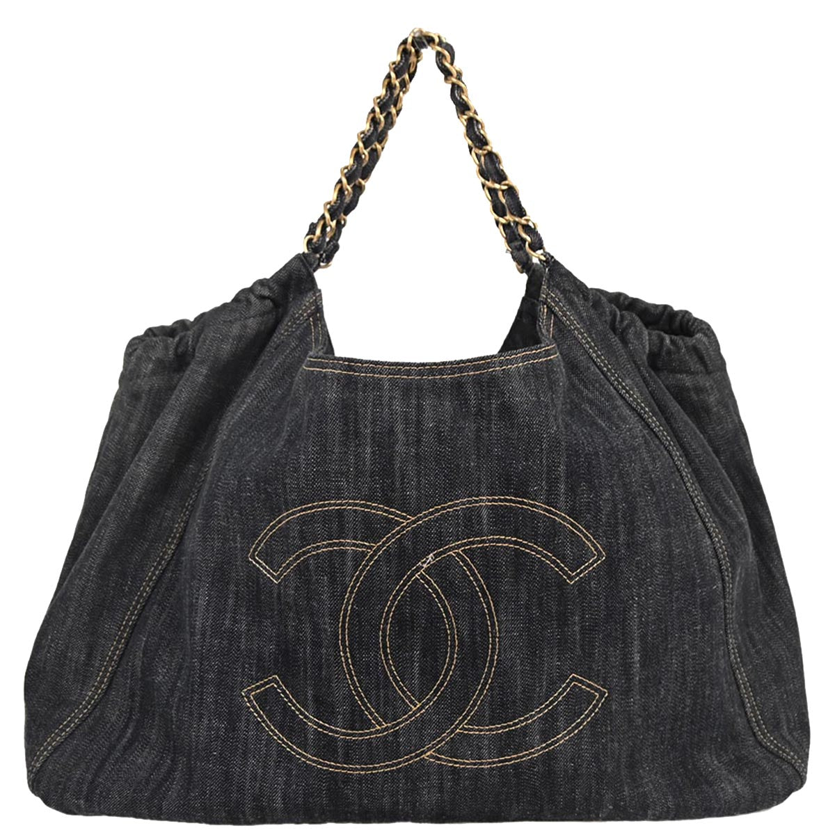 Chanel Indigo Denim Coco Cabas Tote Handbag
