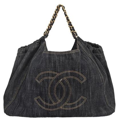 Chanel Indigo Denim Coco Cabas Tote Handbag