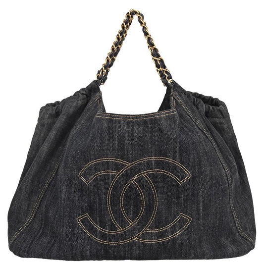 Chanel Indigo Denim Coco Cabas Tote Handbag