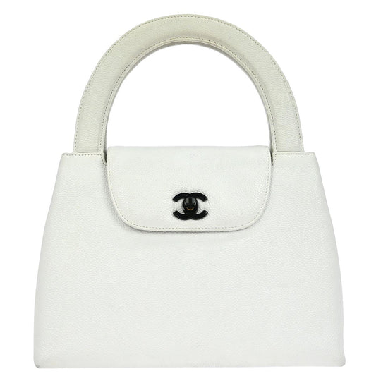 Chanel White Caviar Handbag