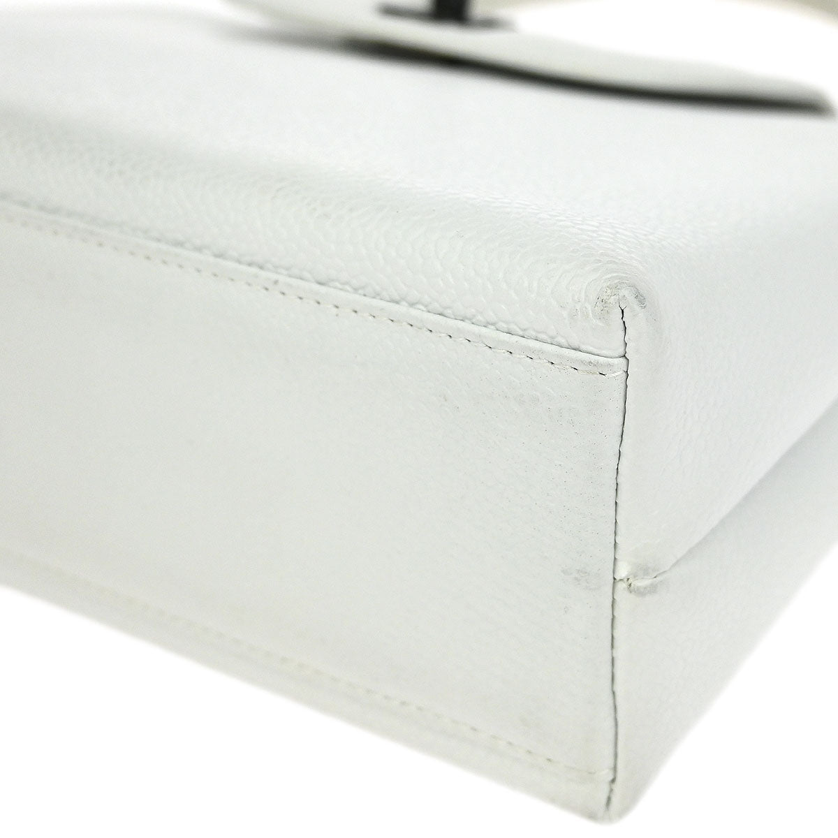 Chanel White Caviar Handbag