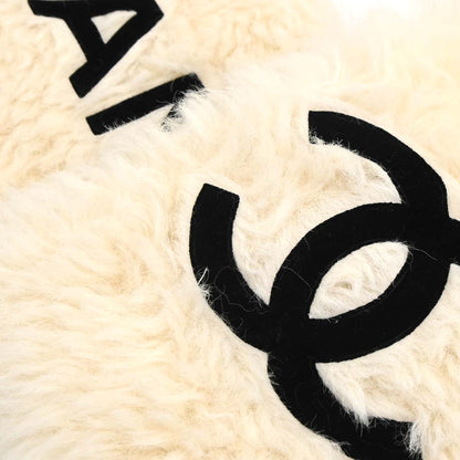 Chanel * Fur Scarf Shawl White Small Good