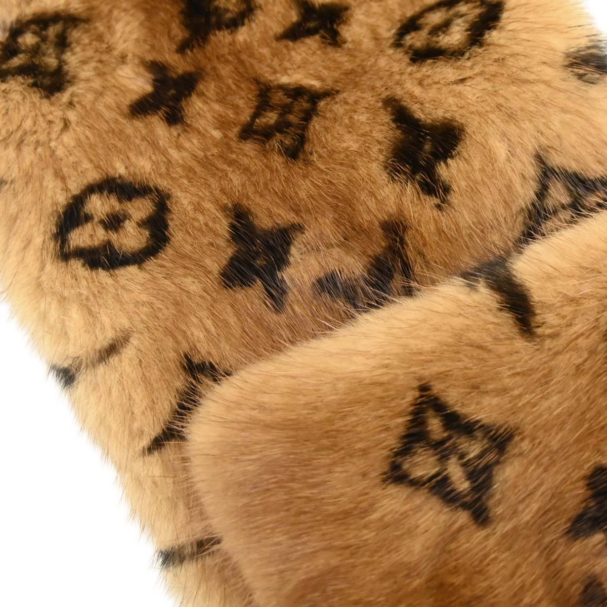 Louis Vuitton * Monogram Mink Escharp Fur Stole Shawl M72245