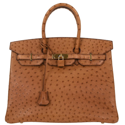Hermes * Chestnut Ostrich Birkin 35 Handbag
