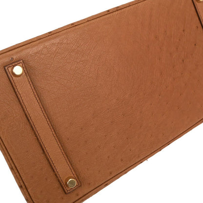 Hermes * Chestnut Ostrich Birkin 35 Handbag