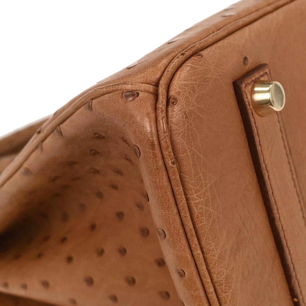 Hermes * Chestnut Ostrich Birkin 35 Handbag