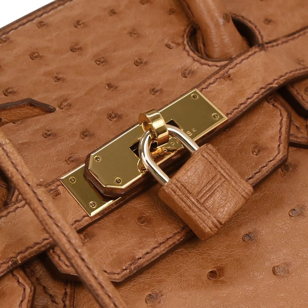 Hermes * Chestnut Ostrich Birkin 35 Handbag